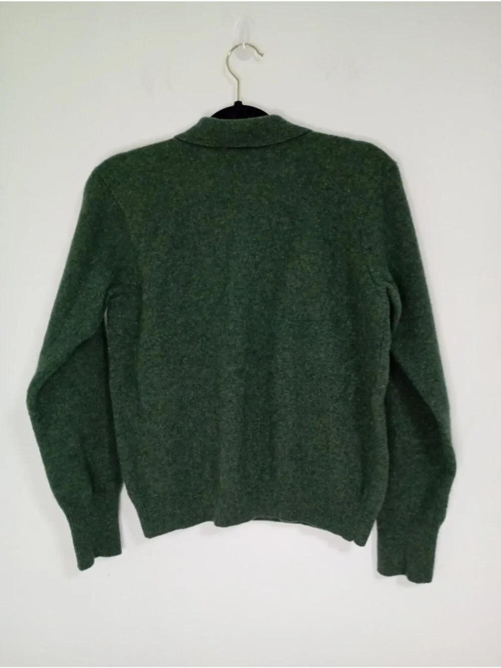 Ralph Lauren Green Lambswool Polo Sweater Long Sleeve Mens Size M